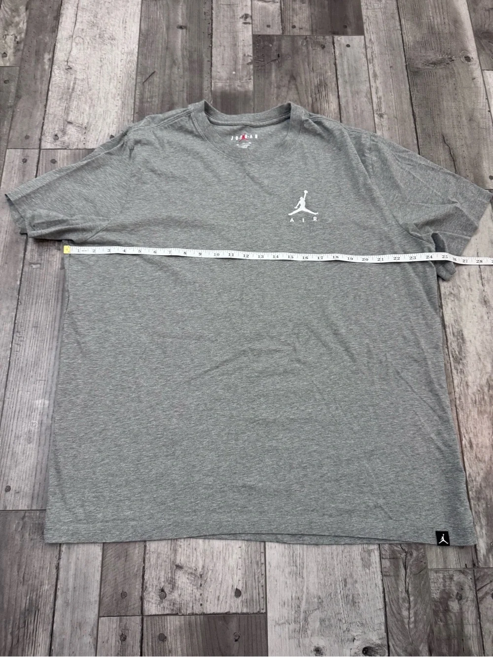 Nike Jordan Jumpman Air Men XL T-Shirt Gray Heather Embroidered Tee AH5296-091